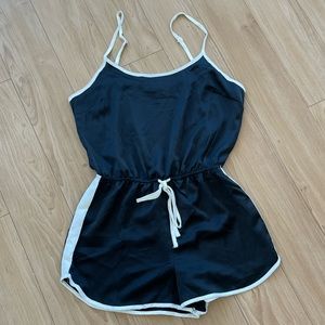 B&W satin romper